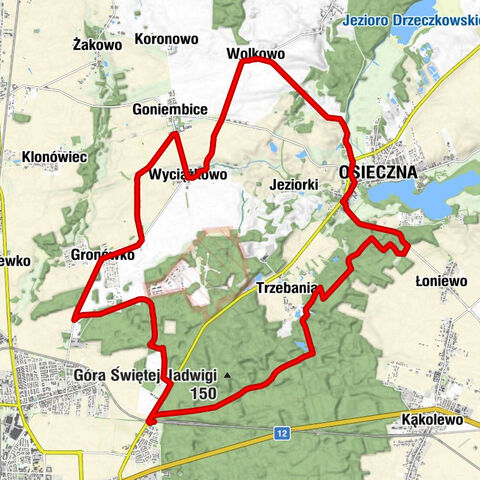 Leszno Grzybowo - Leszno - Gronówko - Osieczna
