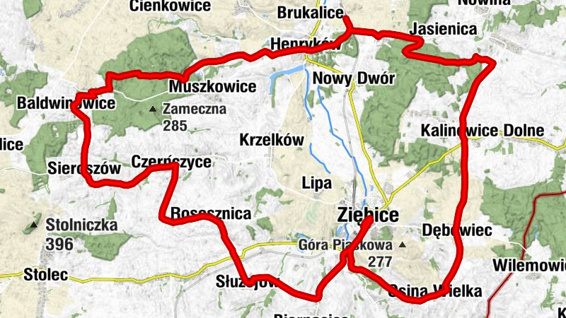 Henryków - Podłużnik - Kościół pw. św. Antoniego - Piotrowicka Góra