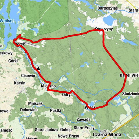 Czarnowodzianka - Borsk - Żebrowo - Bąk