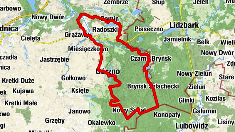 Mec - Zaborowo - Zdroje - Górzno