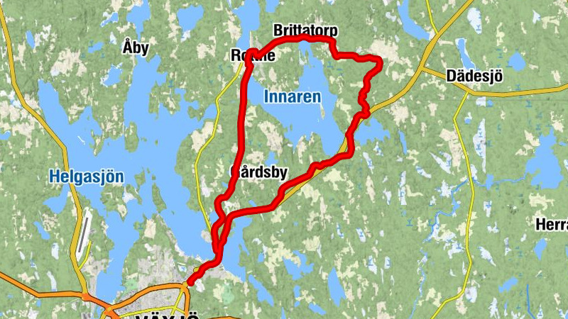 Växjö - Norrgårda - Söraby kyrka - Norremark