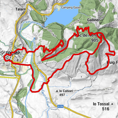 Estació de Tremp - Santa Maria de Valldeflors - Roc de Neret - Tremp