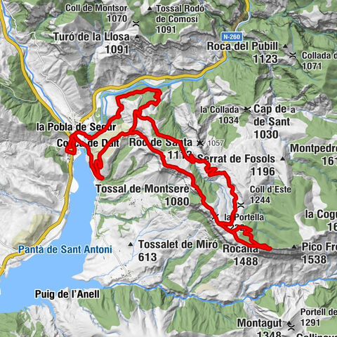 la Pobla de Segur - Rocalta - Roquissot - Tossal de Montserè