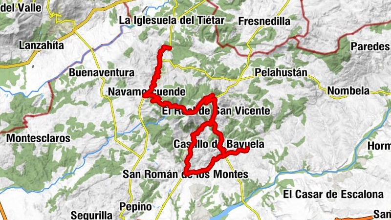 Garciotum - San Román de los Montes - Hinojosa de San Vicente - El Piélago