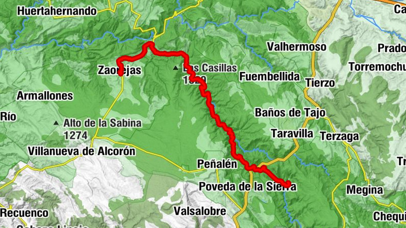 Zaorejas - Refugio de la Falagura I - Refugio de la Falaguera II - Refugio del Vado de Salmerón