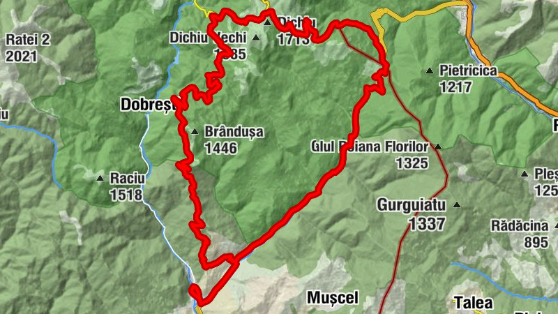 Moroeni - Biserică - Șaua Dichiu - Cuibul Dorului