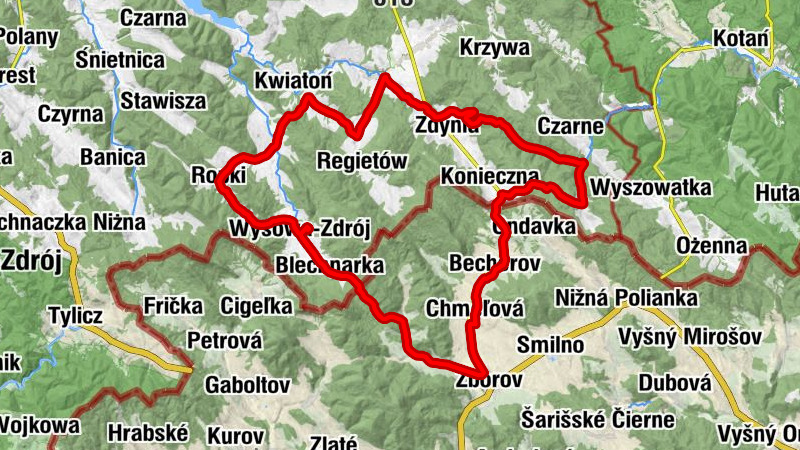 Bar "U Tomasza" - Cerkiew Świętego Michała Archanioła w Wysowej-Zdroju - Zajęcza - Kościół pw. Świętego Michała Archanioła