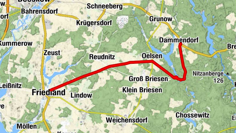 Dammendorf - Oelsen - Friedland - Schlaubeperle