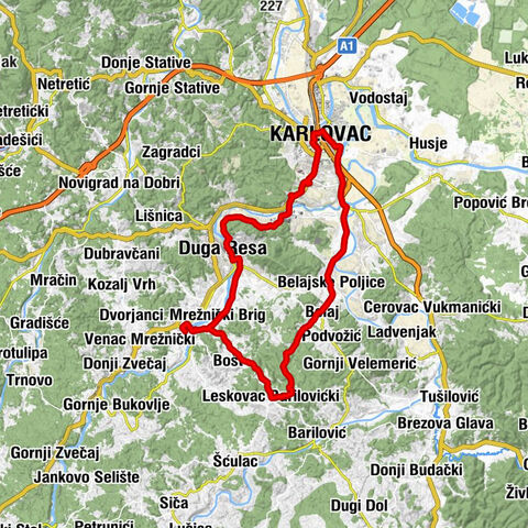 Belavići - Mrežnički Brig - crkva svetog Josipa i Gospe Lurdske - crkva svetog Antuna Padovanskog
