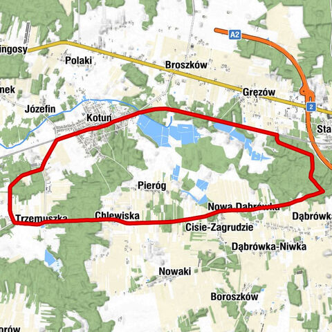 Nowa Dąbrówka - Chlewiska - Reymontówka - Trzemuszka
