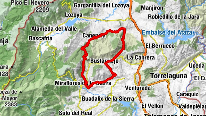 Estación de Miraflores de la Sierra - Iglesia de Nuestra Señora del Castillo - Ermita de Santo Cristo - Puerto de Canencia