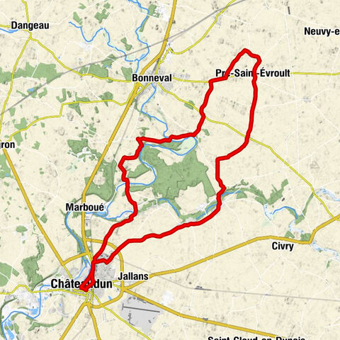 Châteaudun - Église Saint-Évroult - Église Sainte-Radegonde - Église Saint-Valérien