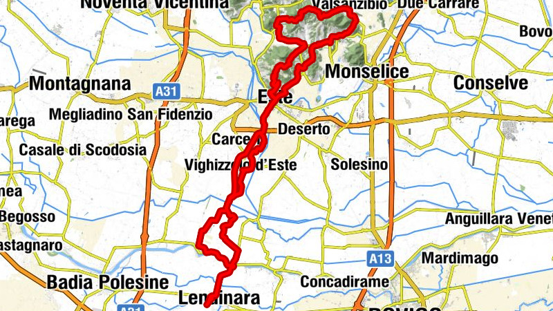 Lendinara - Monte Fasolo - Colle Santa Veronica - Monte Murale