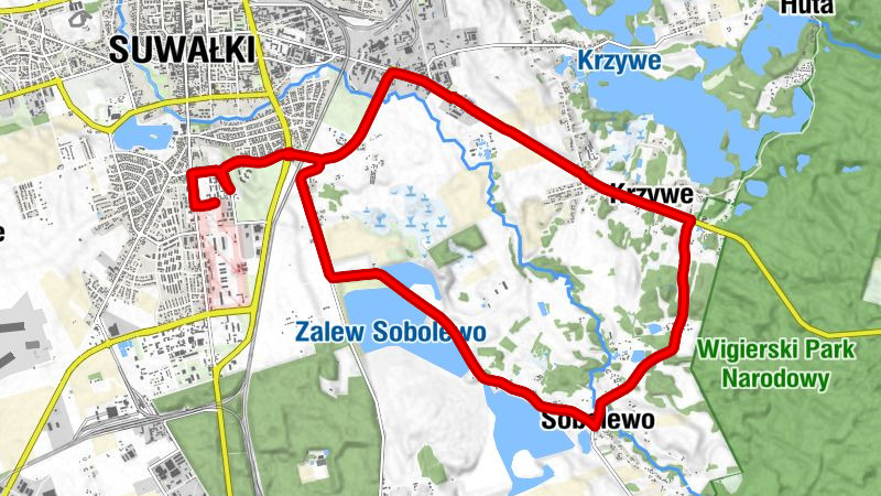 Suwałki - Krzywe - Młyn-Hamernia - Restauracja Ludowa