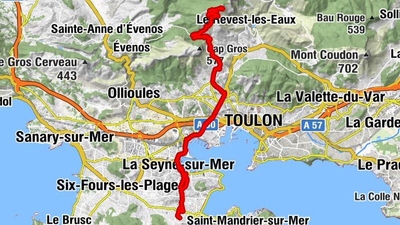 La Maurelle - La Seyne-sur-Mer - Chapelle des Pomets - Notre-Dame-de-Bon-Repos - Mont Caume Est