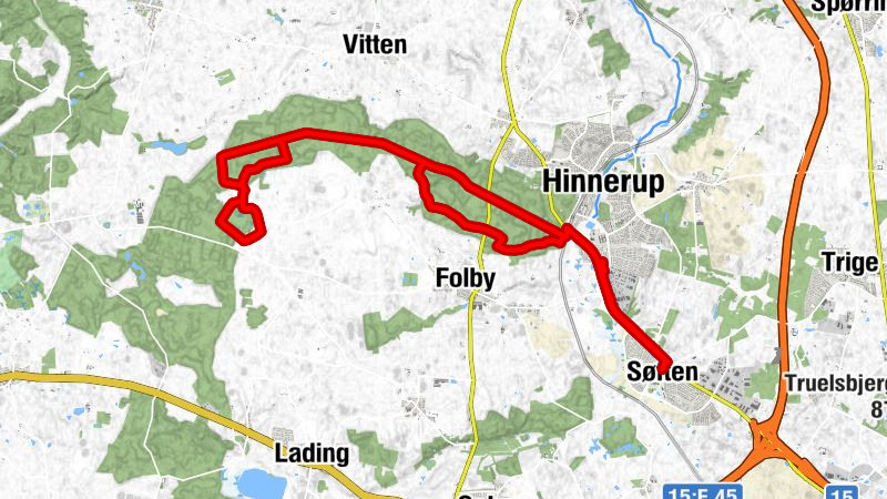 Søften - Damsbro - Hinnerup - Røjen