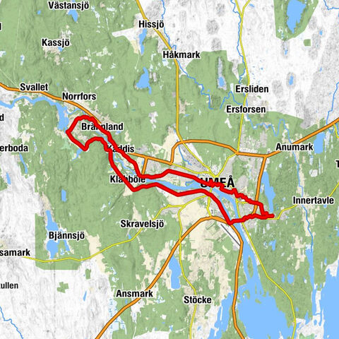 Tomtebo - Korskyrkan - Tegs kyrka - Gråleraberget