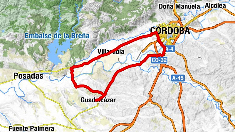 Guadalcázar - Córdoba - Miralbaida - El Higuerón