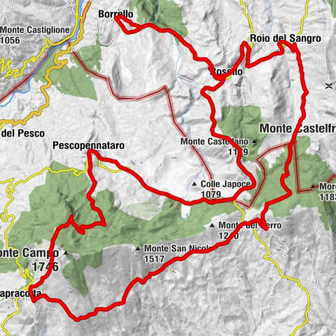 Borrello - Rosello - Selvapiana - Rifugio di Prato Gentile