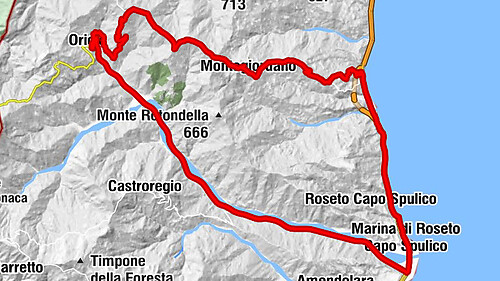 Marina di Roseto Capo Spulico - Montegiordano - Oriolo - Roseto Capo Spulico