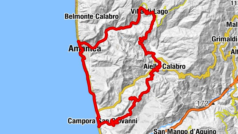 Campora-San Giovanni-Serra Ajello - Bellavista - Amantea - Campora San Giovanni