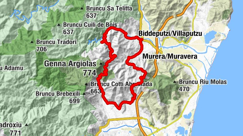 Santu Idu/San Vito - Arcu Argiolu - Arcu is Tellas - Cuili Girolimo