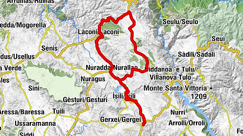 Ìsili/Isili - Madonna della Strada - Valico Ortuabis