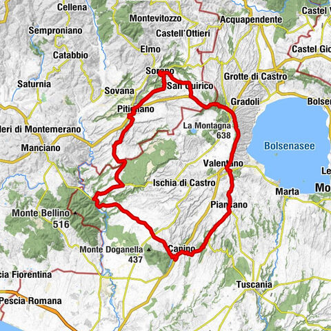 Pianaccia - Poggio Evangelista - La Montagna - Poggio della Vaccareccia