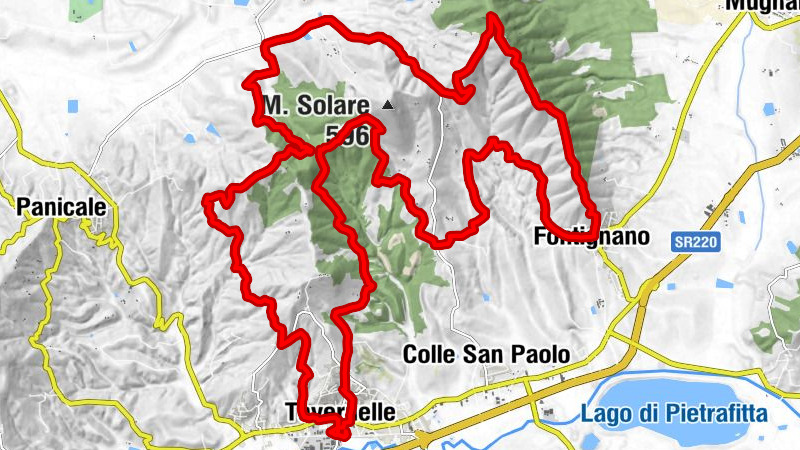 Tavernelle - Passo Porta Materna - Passo Buca del Calcinaro - Santuario della Madonna di Mongiovino