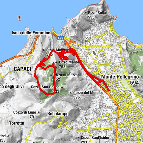 Fermata Francia - Cardillo - Capaci - Palermo San Lorenzo Colli