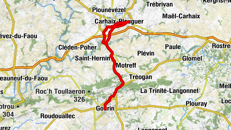 Gourin - Pont Mouton - Kerflouz - Guernéac'h