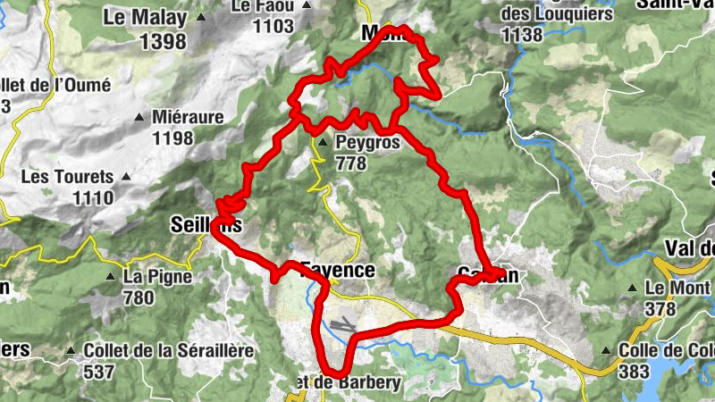 Fayence - Chapelle Notre-Dame-de-l'Ormeau ou des Essarts - Col d'Avaye - Callian