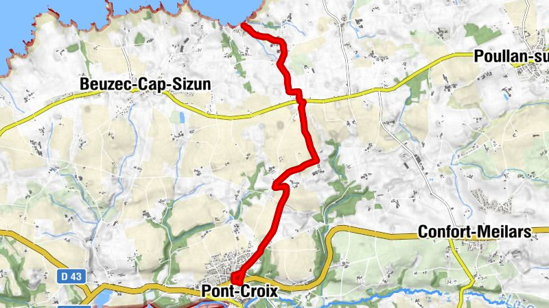 Pont-Croix - Langroas - Laffont - Tremoan