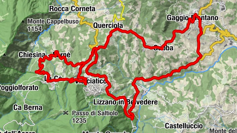 La Cà - Le Borelle - Chiesina di Masonte - Madonnina di Masonte