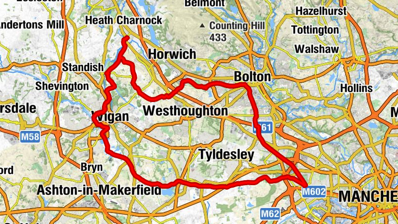 Adlington - Wigan - Warrington - Leigh