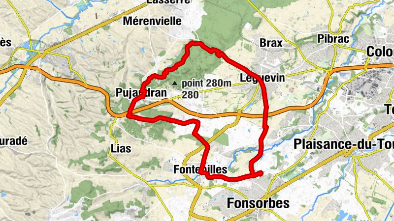 Fontenilles - Église Saint-Martin - point 292 m - Léguevin