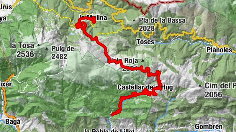 la Molina - Mare de Déu de les Neus - Turó de la Devesa del Gat - Turó de la Perdiu