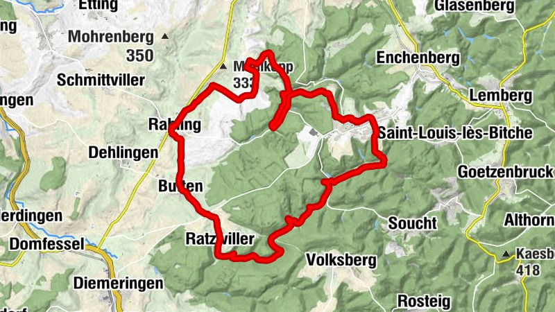 Rahling - Birkenkopf - Glashuettenberg - Église Saint-Georges