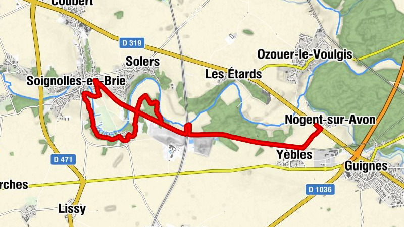 Nogent-sur-Avon - Yèbles - Barneau - Soignolles-en-Brie