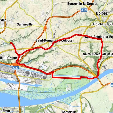 Saint-Laurent - Gainneville - La Palombière - Église Saint-Aubin - Église Saint-Romain