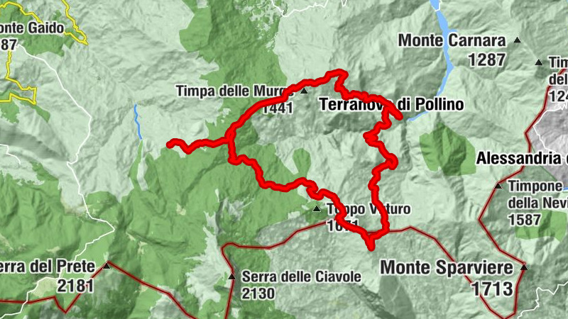 San Severino Lucano - Rifugio Segheria - Terranova di Pollino - Luna Rossa