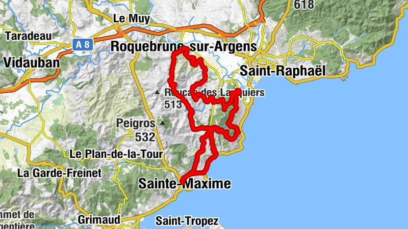 Sainte-Maxime - Le Lissandre - Sommet la Flûte - Les Eléphants