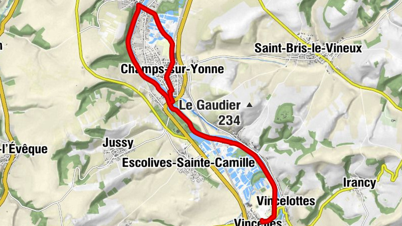 Vincelles - Vincelottes - Bailly - Vaux