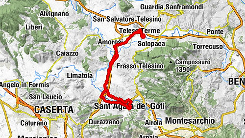 Vallone Martorano - Cappella di Santa Maria di Rusciano - Chiesa di Sant'Alfonso - Sant'Agata de' Goti