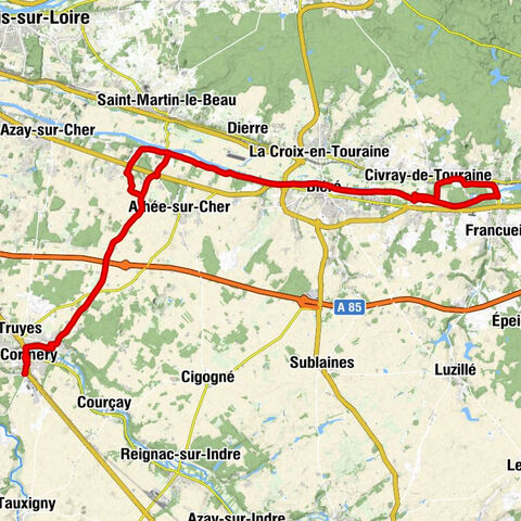 Cormery - La Montée de la Route - Faubourg Saint-Pierre - Église Saint-Martin