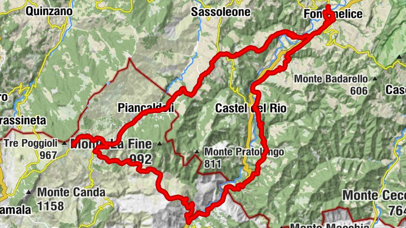 Taverna San Pietro - la Ravignana - Sasso di San Zenobi - Monte Codronco