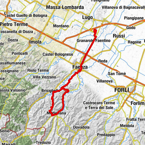 Cotignola - Chiesa dei Santi Ippolito e Lorenzo - Monte Corno - Monte Carla