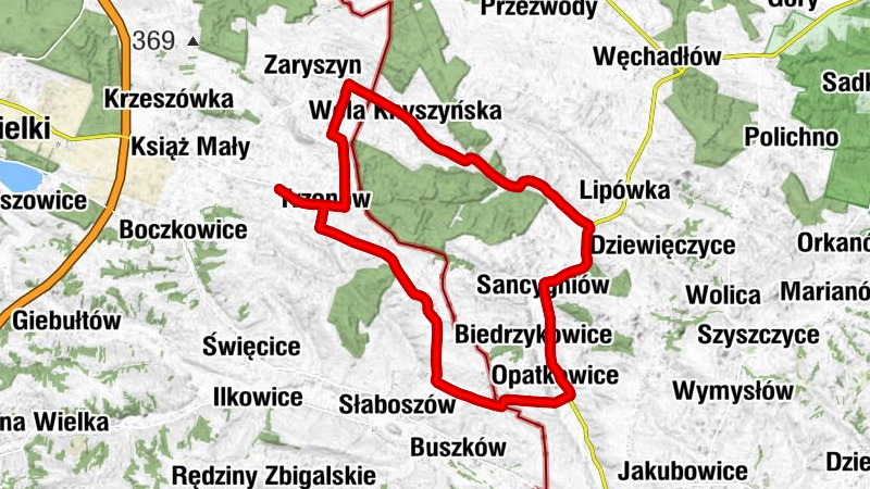 Trzonów - Trzonówek - Kamieniec - Piaseczna