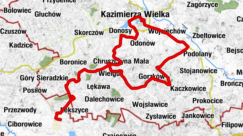 Kościelec - Kaplica - Kościół pw. Świętego Wojciecha Biskupa i Męczennika w Kościelcu - Kościół pw. Podwyższenia Krzyża Świętego