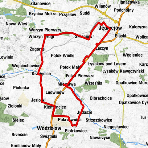Jędrzejów Wąskotorowy - Kevill Phan - Jędrzejów - Kościół pw. Świętego Prokopa w Krzcięcicach